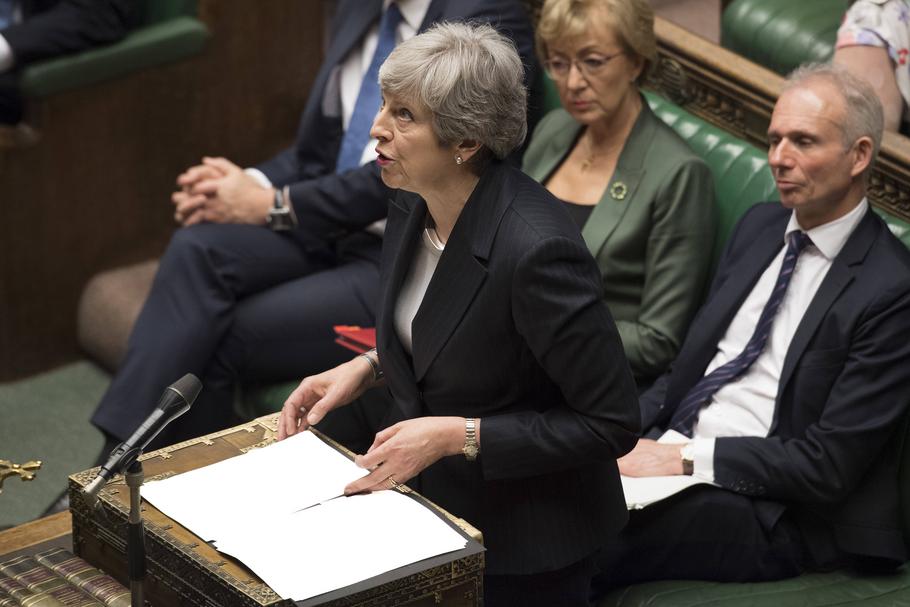 Theresa May, premier Wielkiej Brytanii, w Izbie Gmin. Londyn, 22 maja 2019 r.
