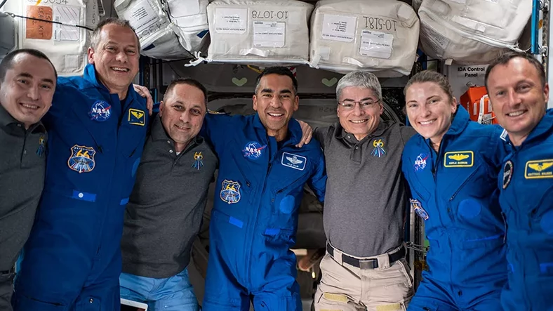 Astronauci przebywający obecnie na Międzynarodowej Stacji Kosmicznej
