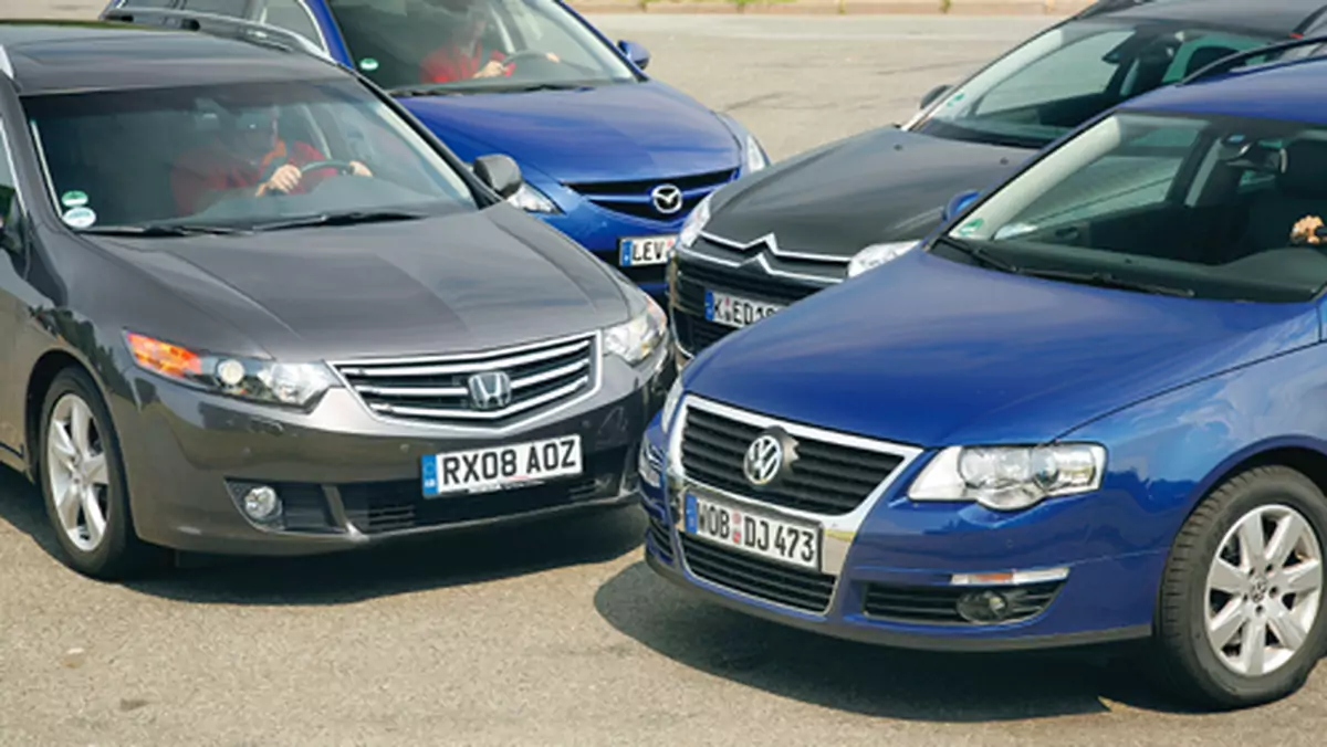 Honda Accord, Mazda 6 i Citroen C5 kontra VW Passat - Porównanie 4 kombi klasy średniej