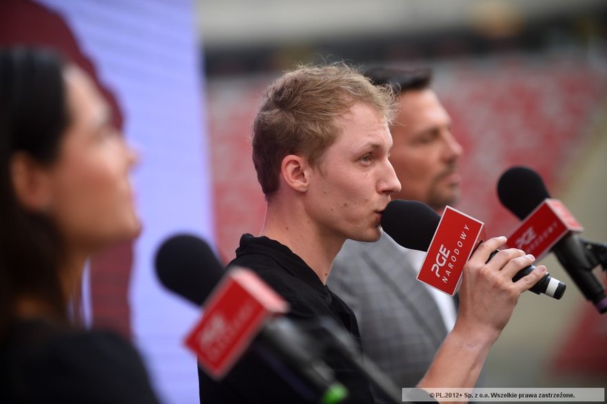 "Solidarni z Białorusią". Na zdjęciu: Igor Herbut