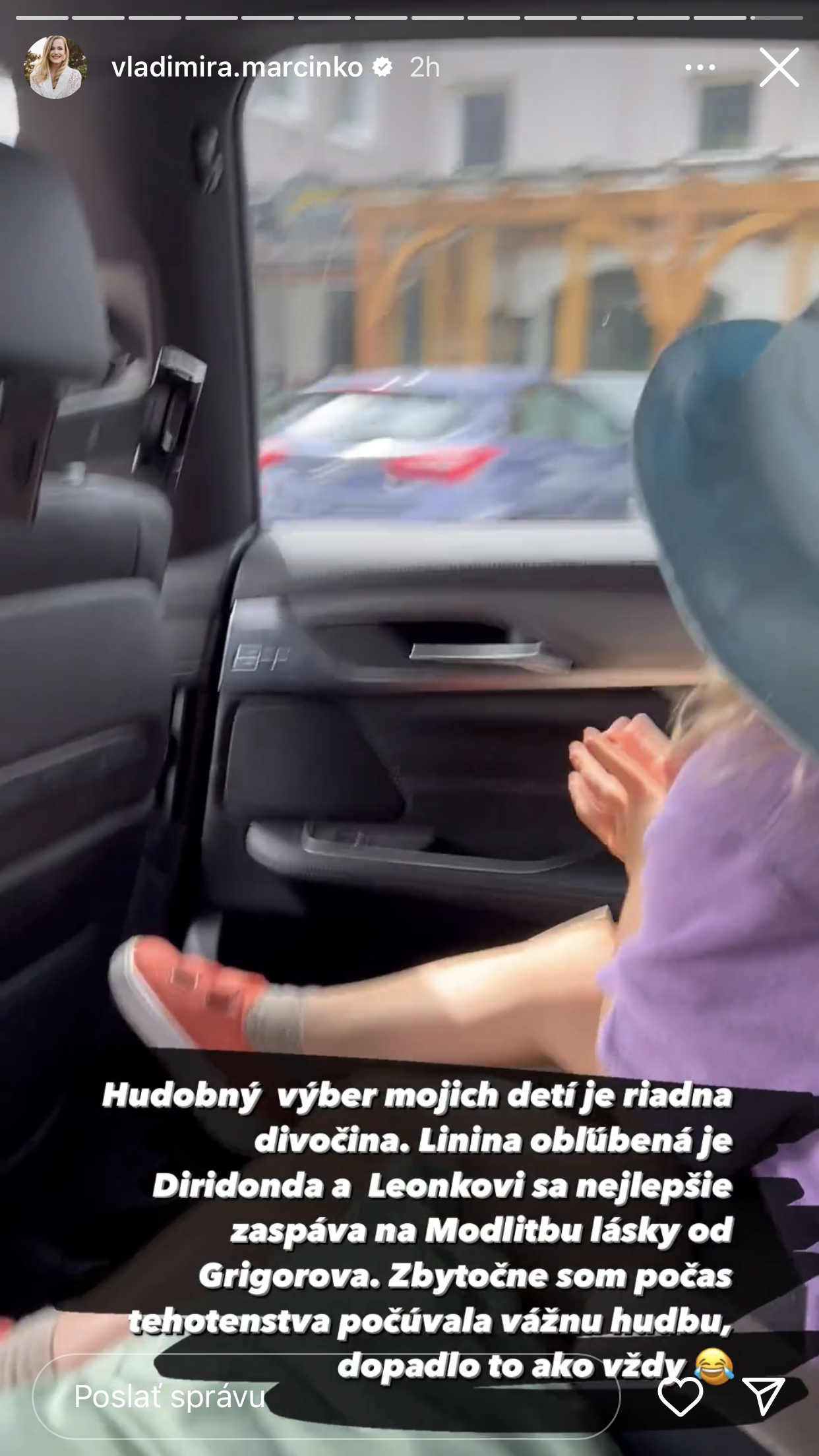 Poslankyňa Vladimíra Marcinková sa podelila so sledovateľmi o hudobný vkus jej detičiek.