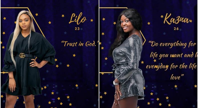 Ka3na and Lilo are the first housemates to be evicted from the fifth season of Big Brother Naija [Instagram/BigBroNaija]