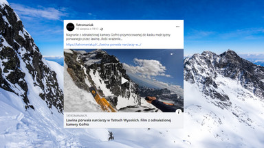 Polski turysta znalazł w Tatrach Wysokich kamerkę z dramatycznym nagraniem. Lawina porwała narciarzy [WIDEO]
