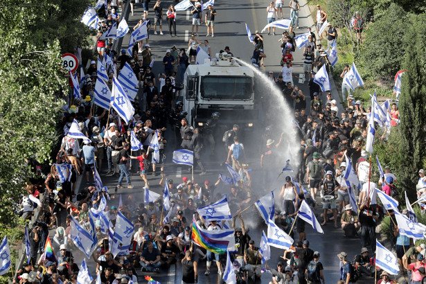 Protest przeciwko reformie sądownictwa, Jerozolima, 24 lipca 2023 r.
