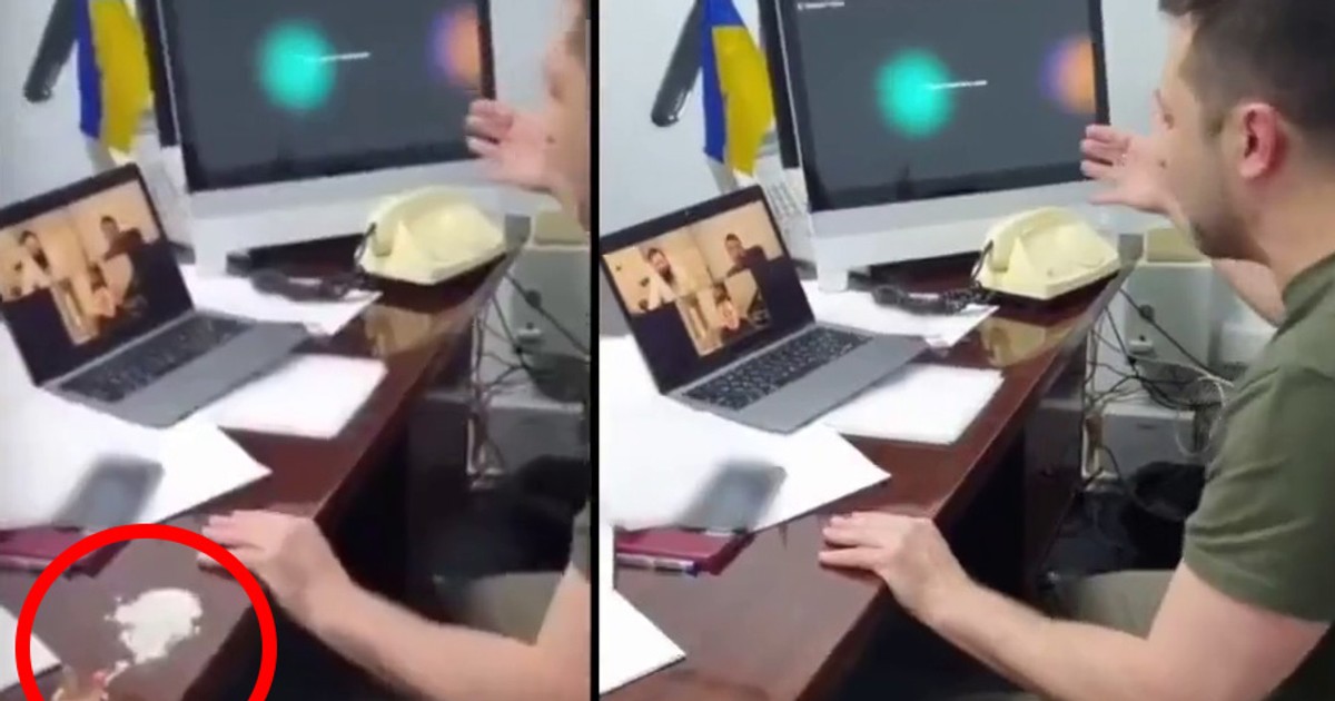 Demaskujemy nowy fejk z Zełenskim. Do wideo dodano cyfrowo stertę kokainy — oto w jaki sposób