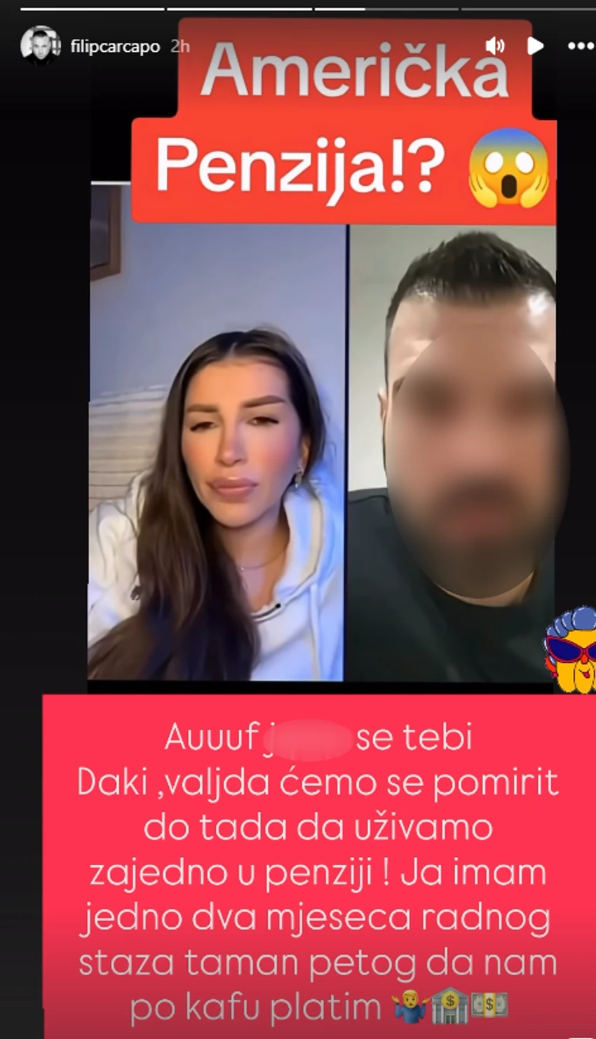 Filip Car čuo da će Dalila da dobije američku penziju, pa želi da se pomiri sa njom: "Daki, da uživamo"