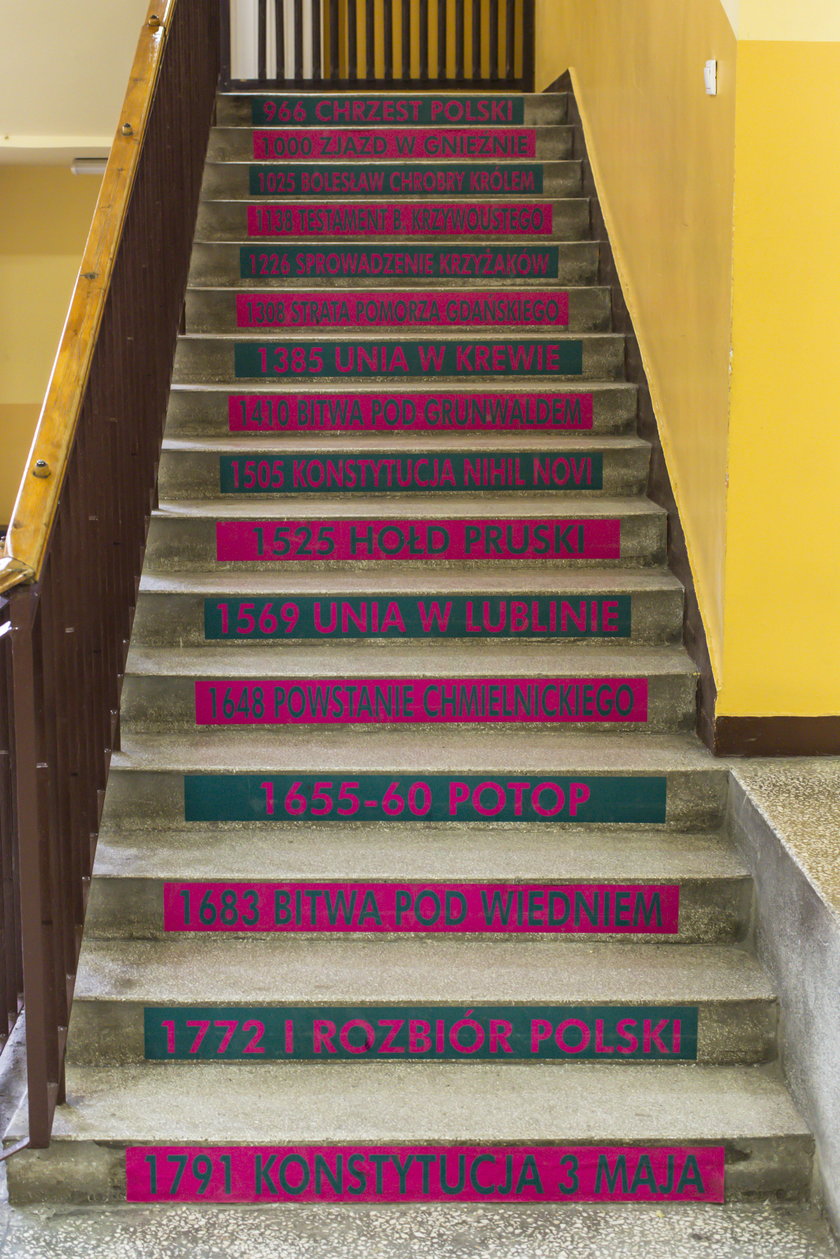 Powstały kolejne edukacyjne schody w gimnazjum w Luboniu