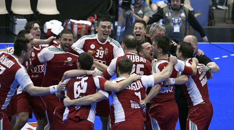 A magyarok 27-25-re legyőzték az olimpiai bajnok dánokat /Fotó: AFP