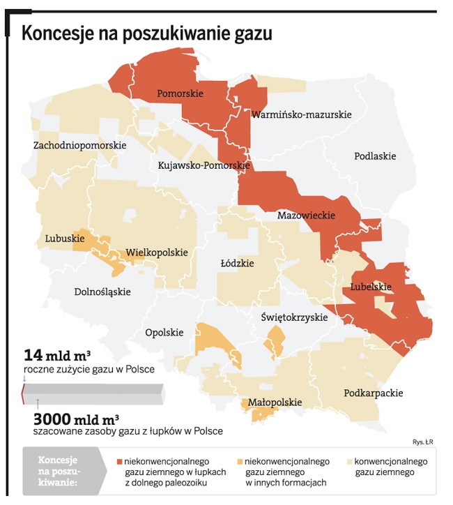 Koncesje na poszukiwanie gazu