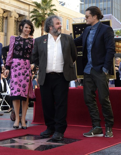 Evangeline Lilly, Orlando Bloom i Peter Jackson