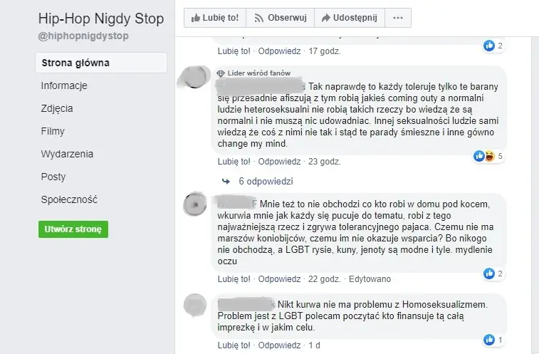 Część słuchaczy hip-hopu zareagowała agresywnie na krytykę homofobii