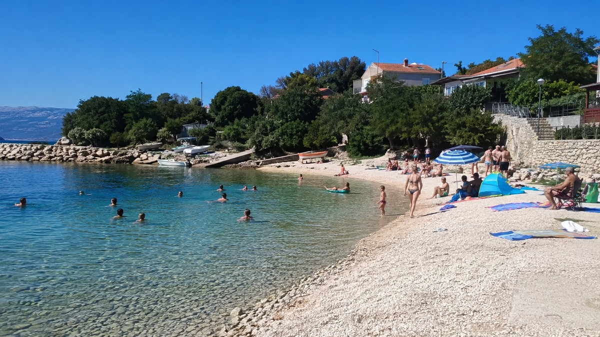 Plaža na Jadranu - ilustracija