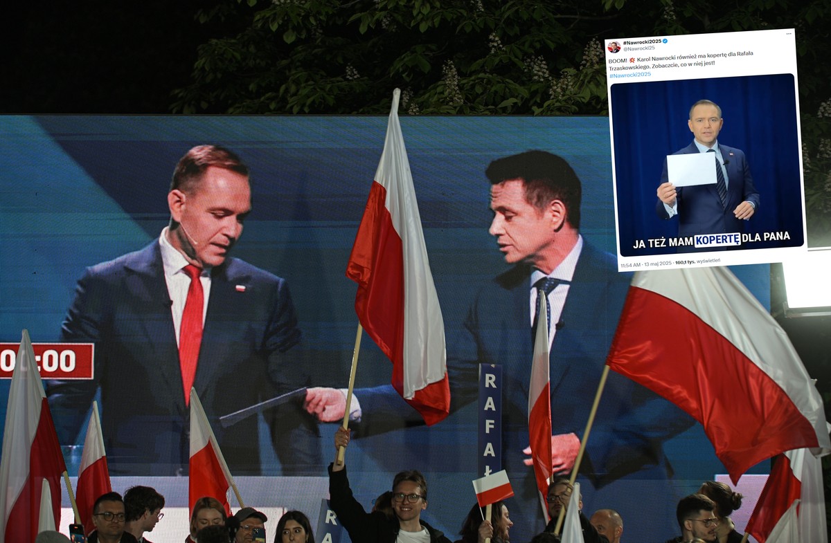 Odpowiedź Nawrockiego na atak Trzaskowskiego. "Ja też mam kopertę"