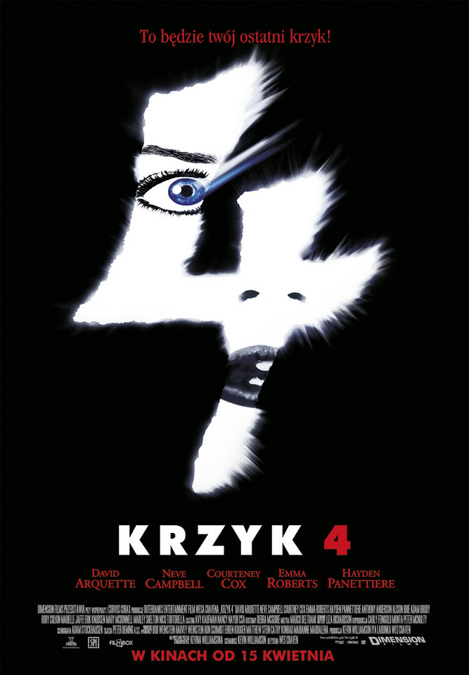 Plakat do filmu "Krzyk 4"