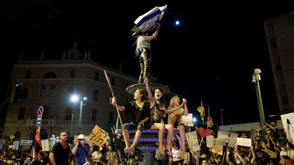 Protest przeciwko polityce Benjamina Netanjahu