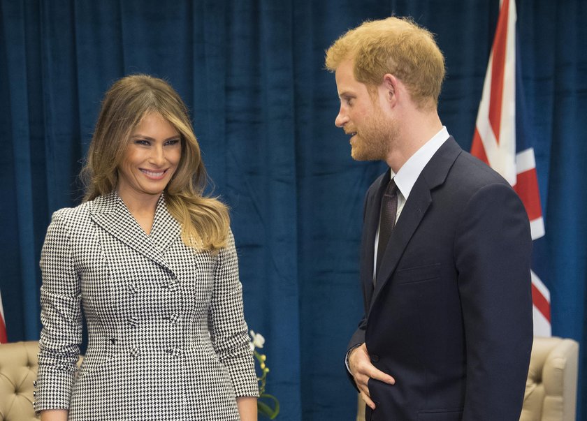 Dziwny gest księcia Harry'ego na spotkaniu z Melanią Trump