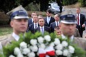 Prezydent Andrzej Duda przed pomnikiem Rzezi Wołyńskiej