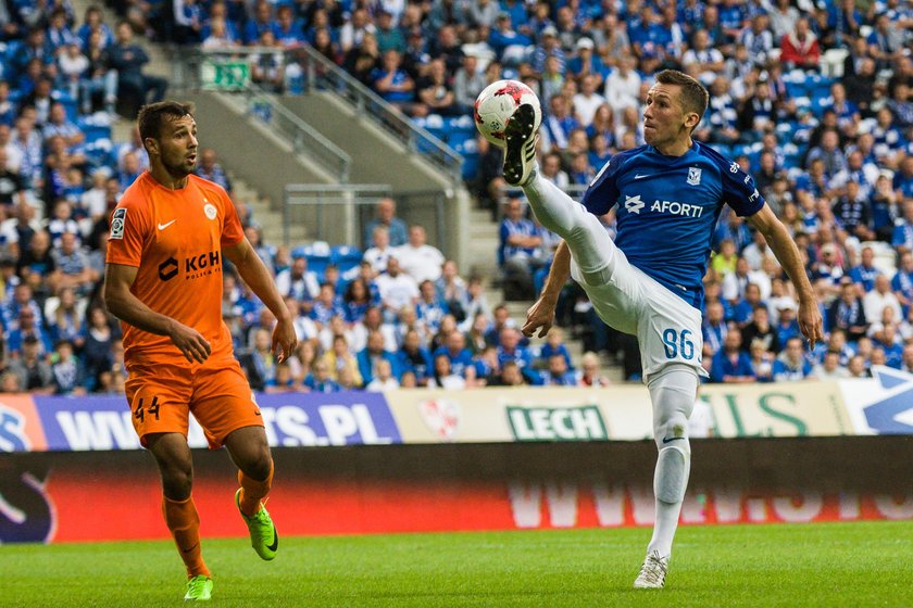 Pilka nozna. Ekstraklasa. Lech Poznan - Legia Warszawa. 01.10.2017