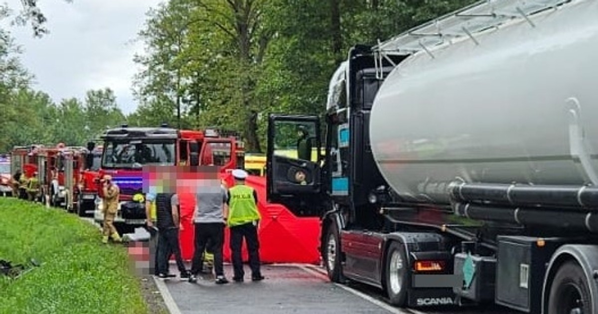 Makabryczna śmierć na Mazowszu. Cysterna zderzyła się z volkswagenem