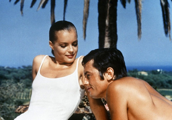 Romi Šnajder i Alen Delon