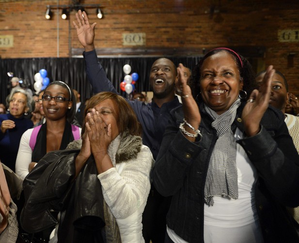Radość zwolenników Baracka Obamy
