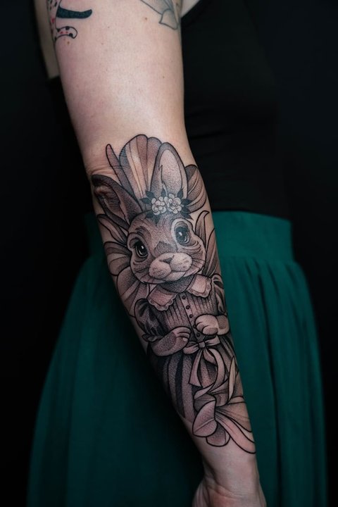 Najlepszy tatuaż graficzny / dotwork / linework - wykonany na konwencie (sobota)