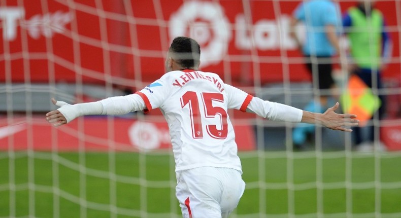 Sevilla's Moroccan forward Youssef En-Nesyri scored a hat-trick against Cadiz on Saturday.