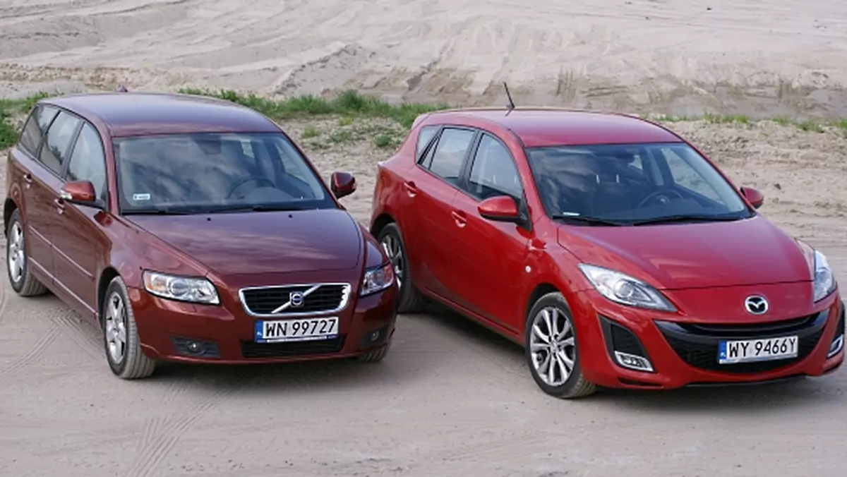 Mazda3 i Volvo V50