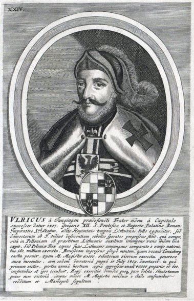 Ulrich von Jungingen na XVII-wiecznej rycinie.