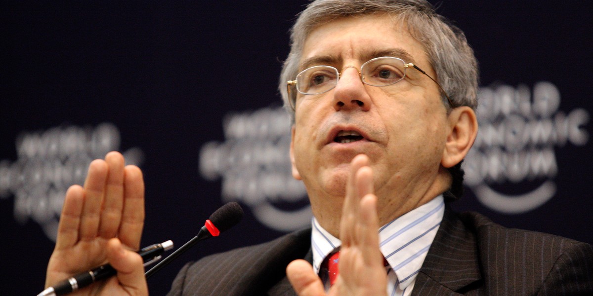 Former Colombian President Cesar Gaviria at the World Economic Forum on Latin America in Rio de Janeiro, April 15, 2009.