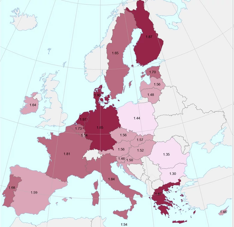 Ceny benzyny na stqcjach w Europie (dane komisji Europejskiej) w pierwszym tygodniu lipca 2023