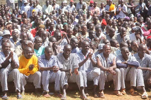 Inmates at a Kenyan prison 