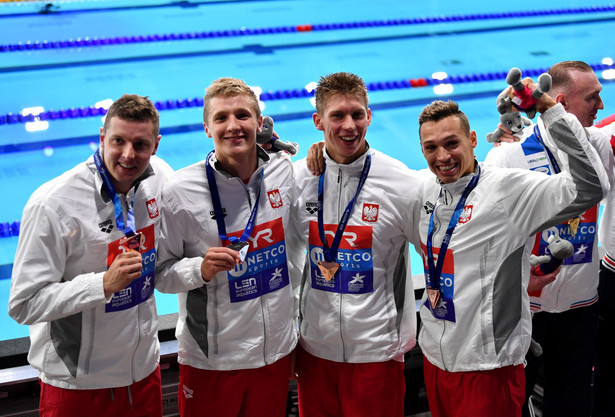 Brawo chłopaki! Męska sztafeta 4x100 m stylem dowolnym zdobyła brązowy medal ME w pływaniu