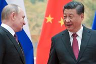 Prezydent Rosji Władimir Putin i przywódca Chin Xi Jinping