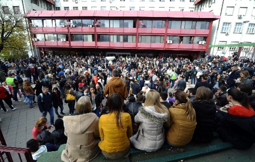Jedan od protesta na Ekonomskom fakultetu