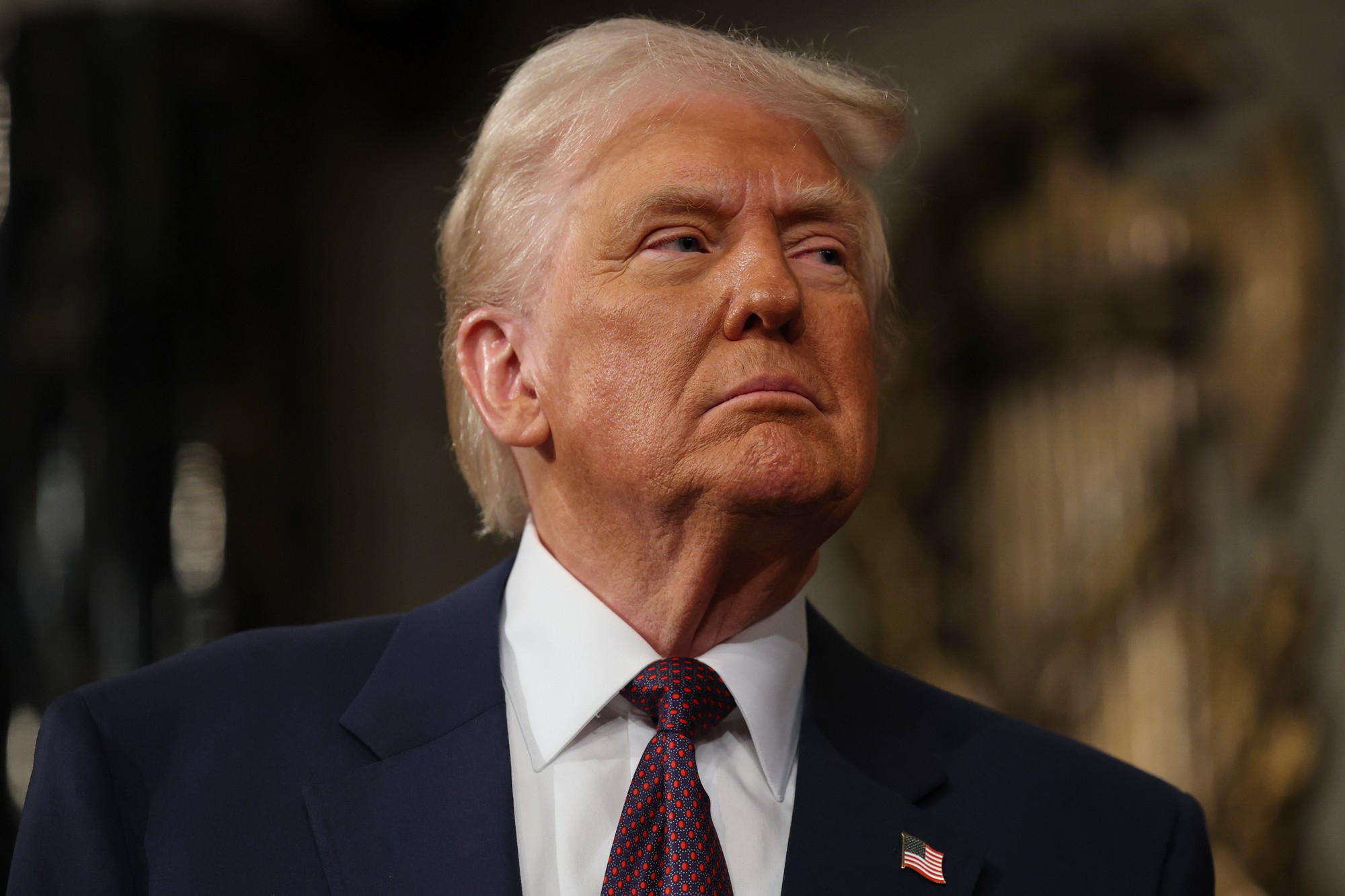 Prezident Donald Trump na spoločnom zasadnutí Kongresu v Kapitole vo Washingtone.