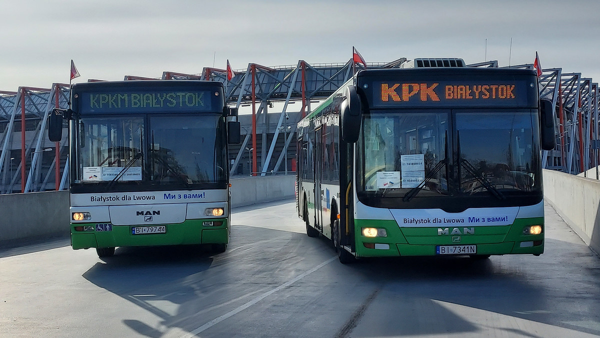 Dwa miejskie autobusy z Białegostoku dla mieszkańców Lwowa