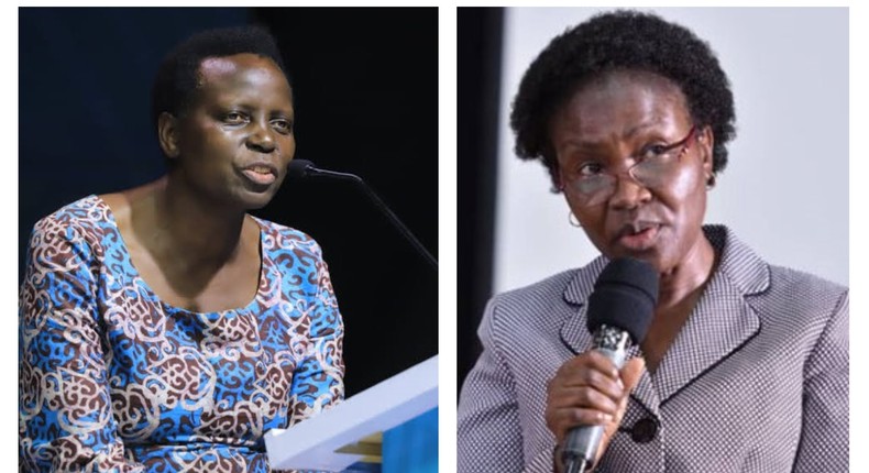 Dr Kedrace Turyagyenda is the new Education Ministry PS replacing Kate Lamaro (R)