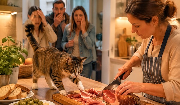 Zgrozili se u gostima (Slika napravljena uz pomoć veštačke inteligencije)