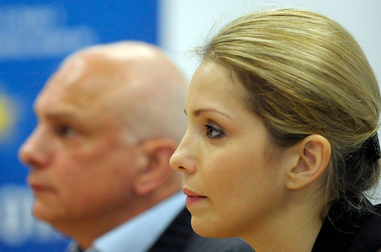 Oleksander i Eugenia Tymoszenko - mąż i córka Julii