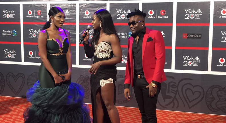 Wendy Shay channels Mrs Dumelo wedding dress for VGMA