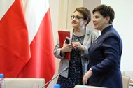 Beata Szydło i Anna Zalewska w Centrum Dialogu Społecznego, tuż przed rozmowami z nauczycielami 