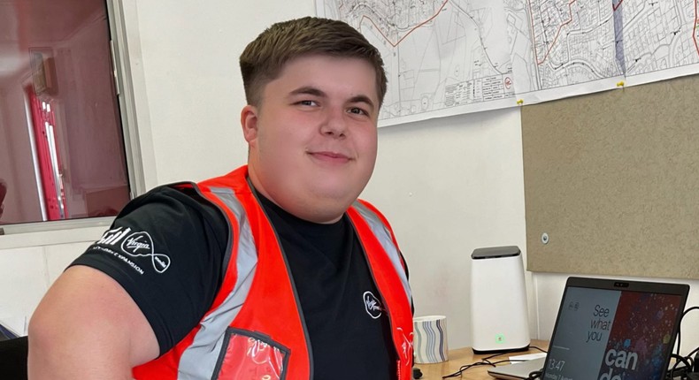 Lewis Potts, 20, is an apprentice for Virgin Media O2 living in Glossop, England.Lewis Potts