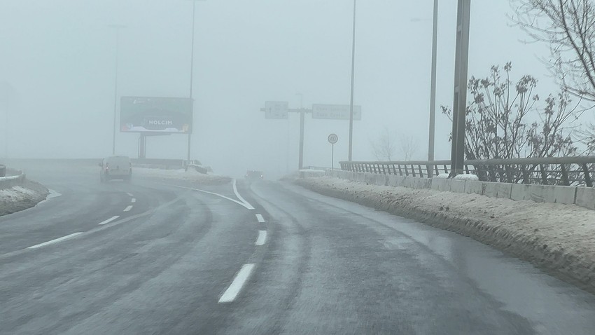 Magla na auto-putu na izlazu iz Beograda
