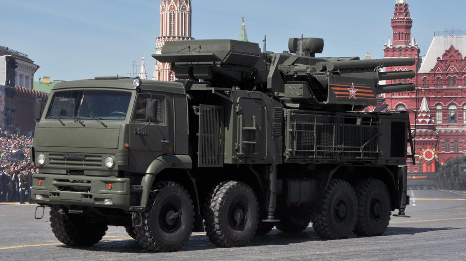 System Pancyr-S1 na paradzie wojskowej w Moskwie