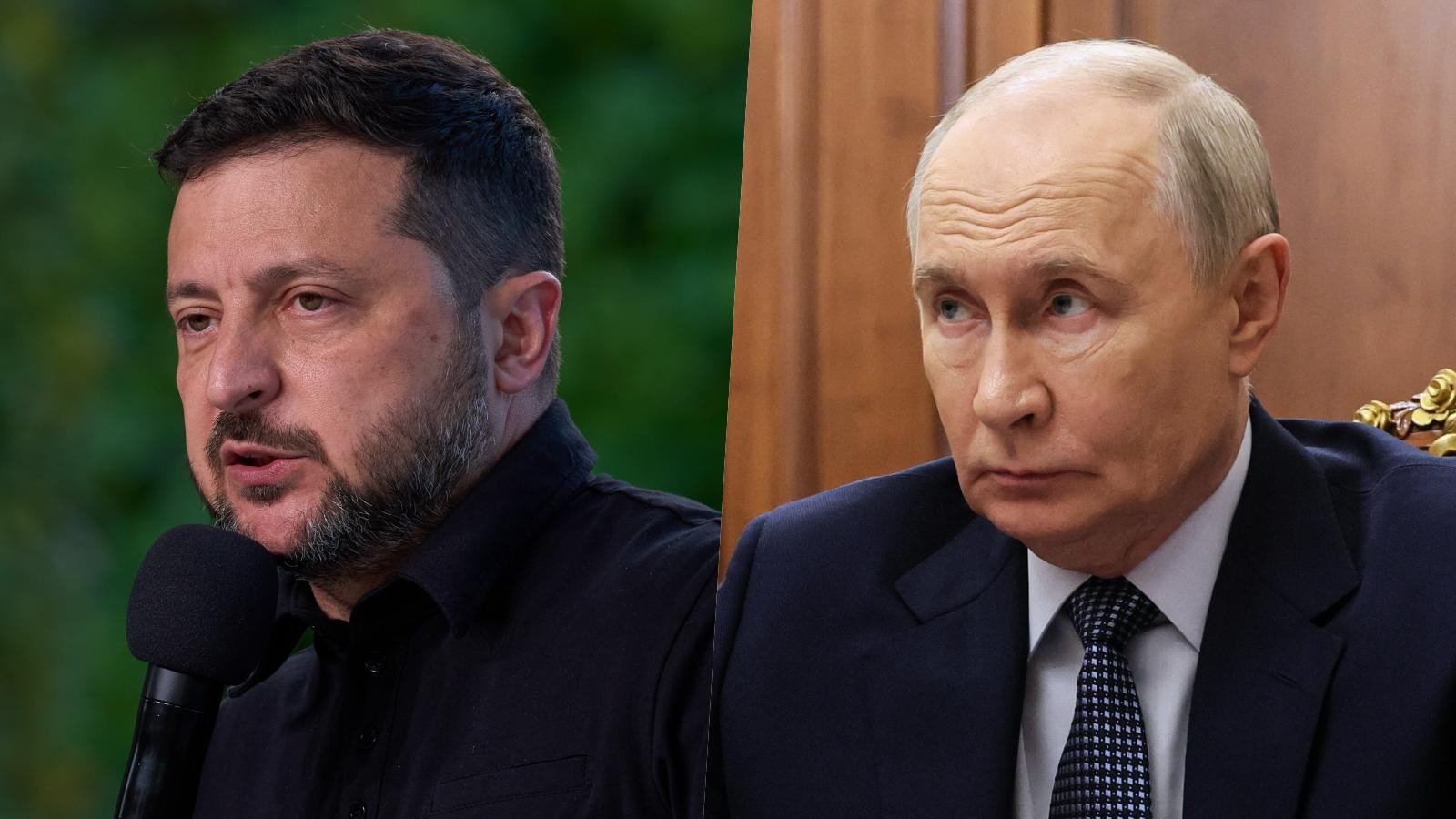 Prezidenti Volodymyr Zelenskyj a Vladimir Putin.