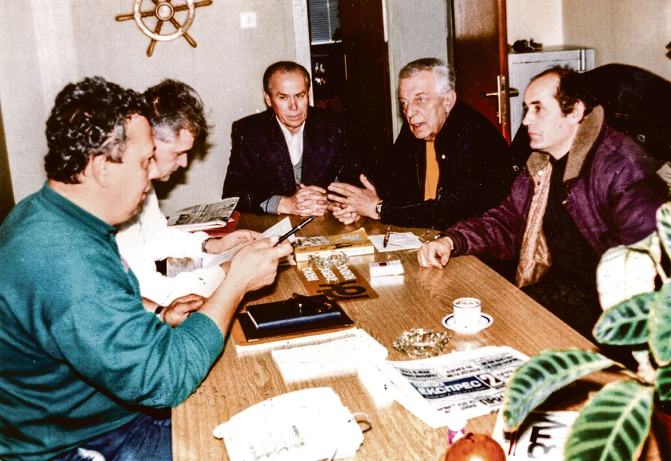 Uroš Banović sa legendarnim voditeljem Mićom Orlovićem