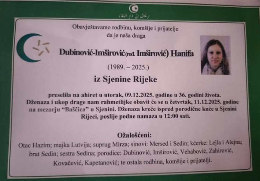 Preminula Hanifa Imširović