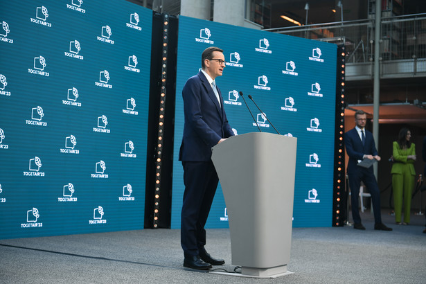 Premier Mateusz Morawiecki przemawia podczas IV edycji Szczytu Klimatycznego TOGETAIR