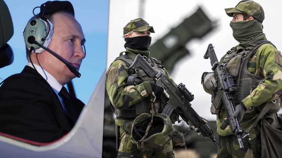 Władimir Putin / Szwedzcy żołnierze na poligonie w okolicach Göteborga